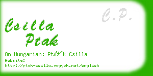 csilla ptak business card